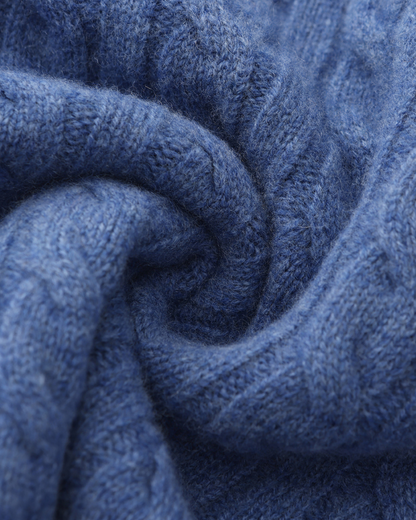 100% Kaschmir Woven Halb Reissverschluss - Veldorm