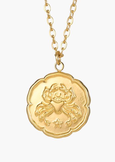 Zodiac Sign Necklace - Gold - Veldorm