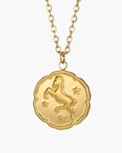 Zodiac Sign Necklace - Gold - Veldorm