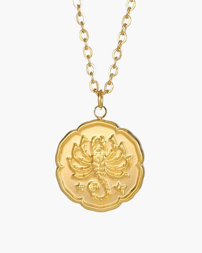 Zodiac Sign Necklace - Gold - Veldorm