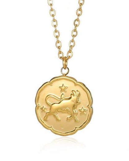 Zodiac Sign Necklace - Gold - Veldorm