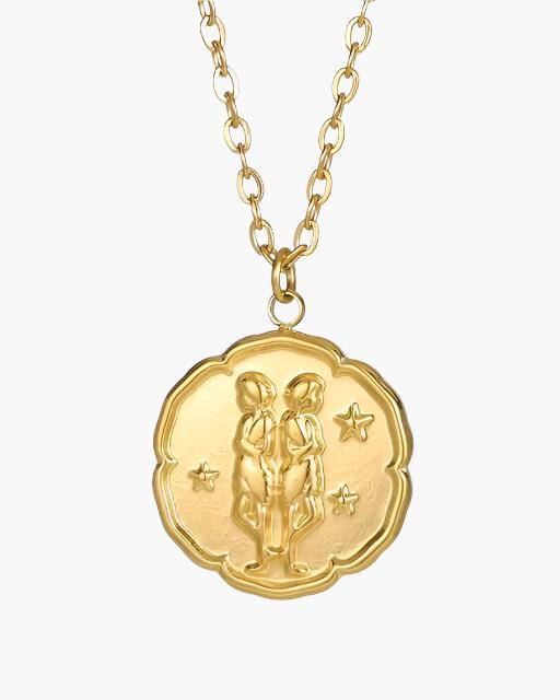 Zodiac Sign Necklace - Gold - Veldorm