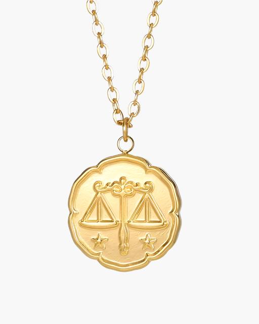 Zodiac Sign Necklace - Gold - Veldorm