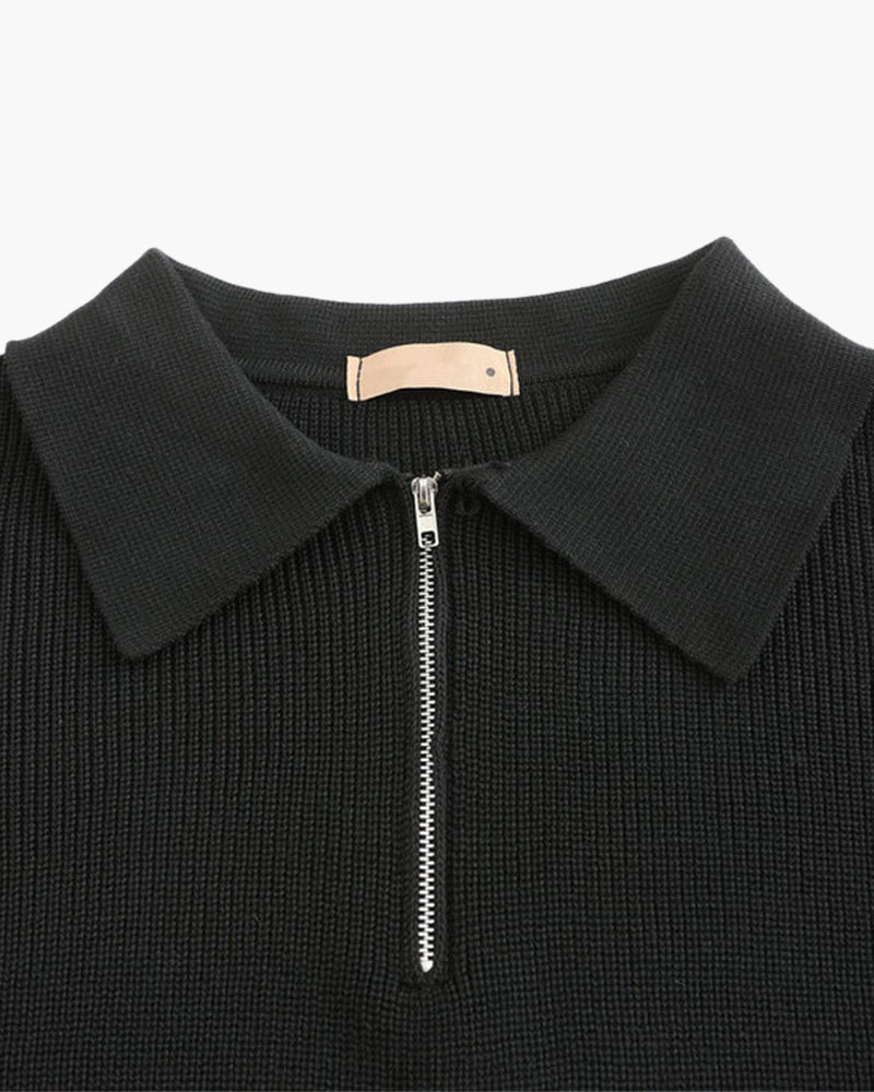 Cesare Halb Reissverschluss Pullover - Veldorm