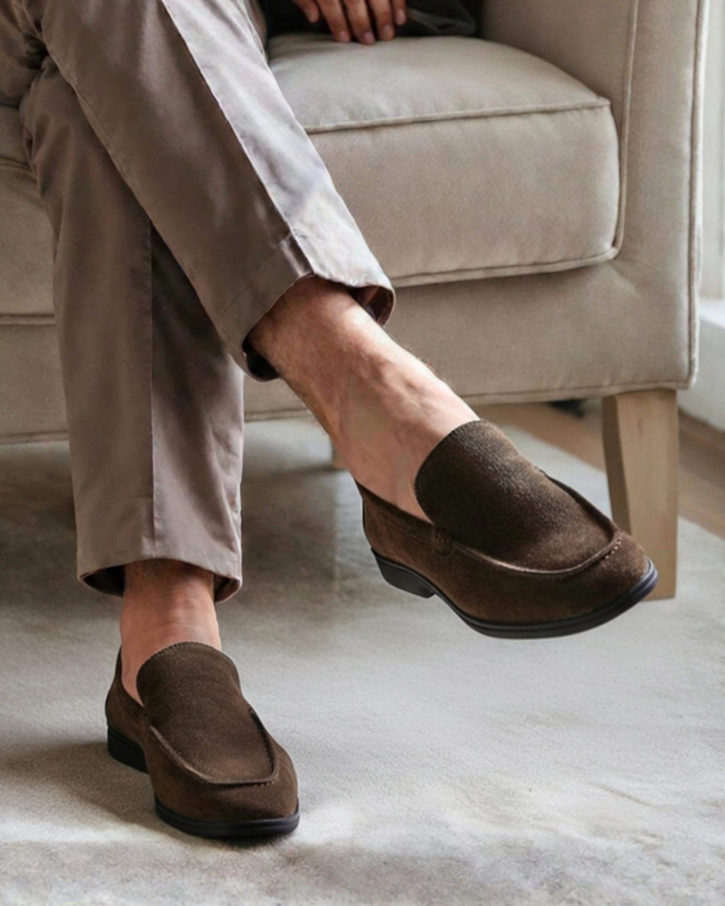 Premium Wildleder Loafer - Black Soles - Veldorm