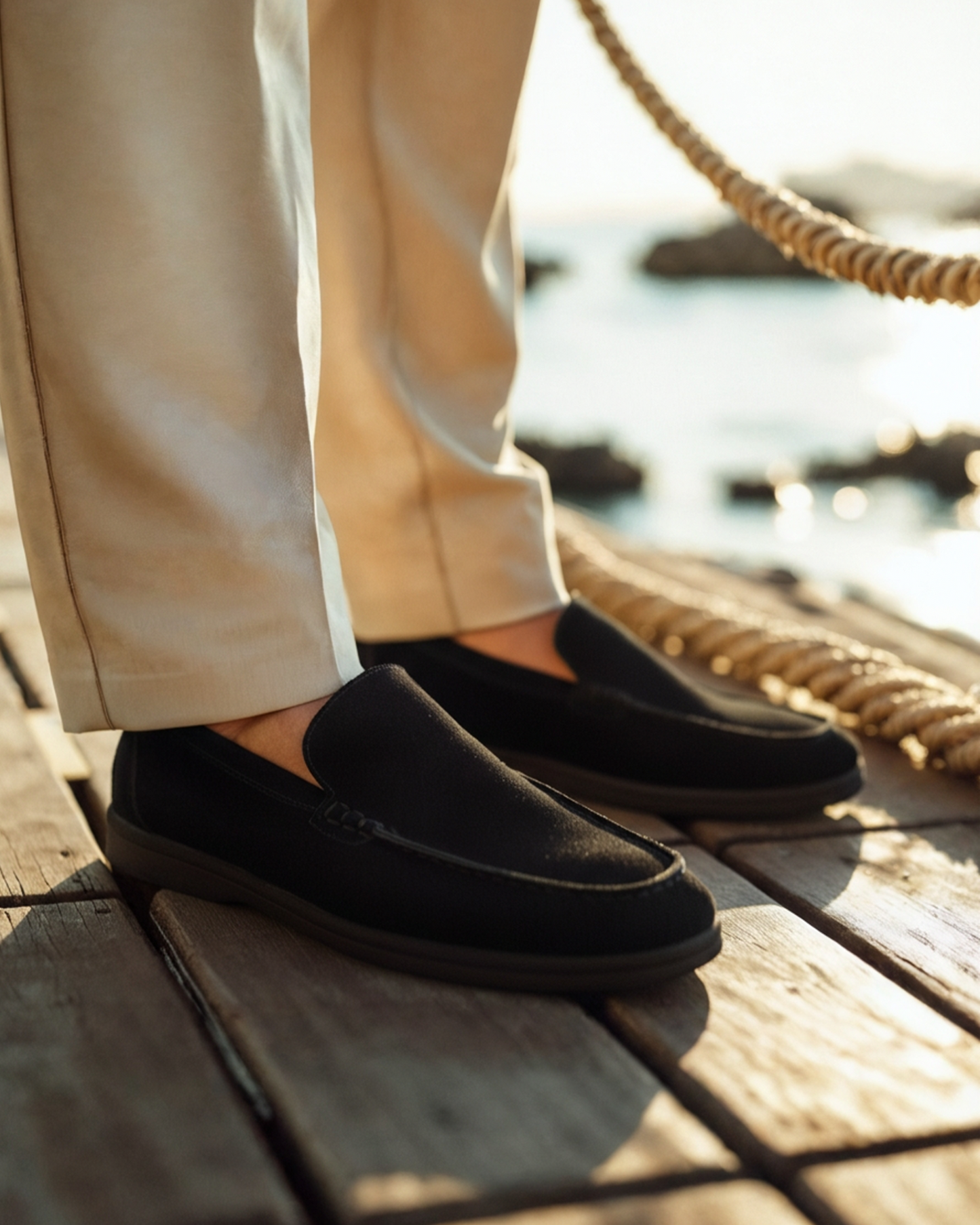 Premium Wildleder Loafer - Black Soles - Veldorm