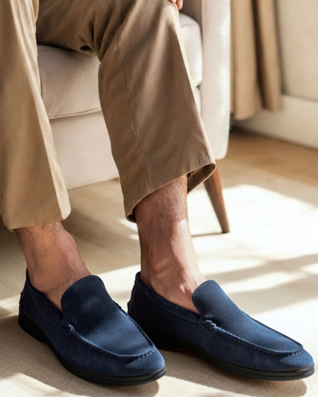 Premium Wildleder Loafer - Black Soles - Veldorm